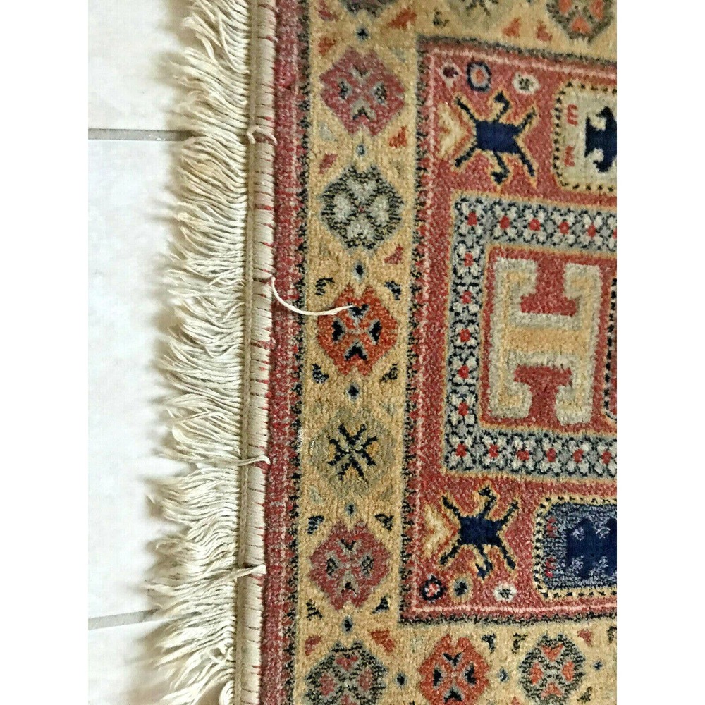 Vintage Belgium Capri Wool Throw Rug - R60 - Picture 4 of 8